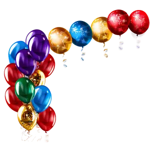 Festive Holiday Balloon Garland Png Bnp PNG Image