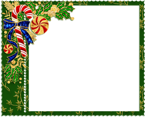 Green Christmas Frames Png Clipart Candy Cane Picture - Frame For Christmas Png, Transparent Png PNG image with transparent background
