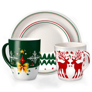 Festive Holiday Dinnerware PNG utk PNG with transparent background