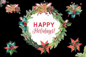 Festive Holiday Greeting Card Design PNG image with transparent background