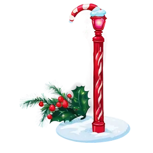 Festive Holiday Light Post Png 97 PNG Image