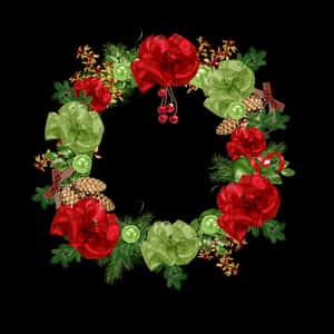 Festive Holiday Wreath Design PNG image with transparent background