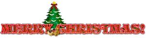 Festive Merry Christmas Greeting PNG Image