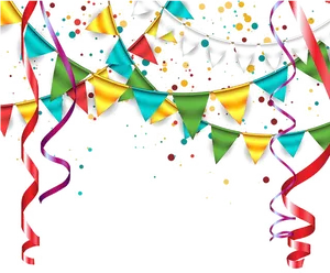 Festive Party Decorations PNG Image