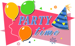 Festive Party Time Celebration PNG Image