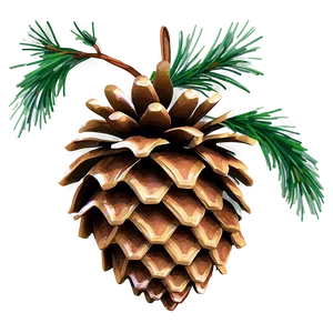 Festive Pinecone Design Png 06132024 PNG Image