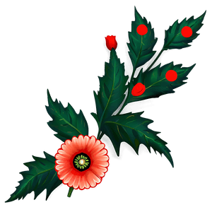Festive Poppy Decoration PNG gmr PNG image with transparent background
