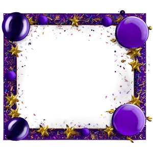 Festive Purple Confetti Border Png Cgs24 PNG Image