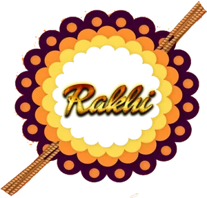 Festive Rakhi Design PNG Image