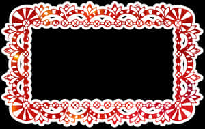 Festive Red Christmas Border PNG