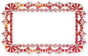 Festive Red Christmas Border PNG Image