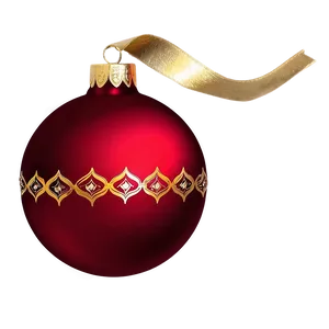 Festive Red Ornament Png Mvd39 PNG Image