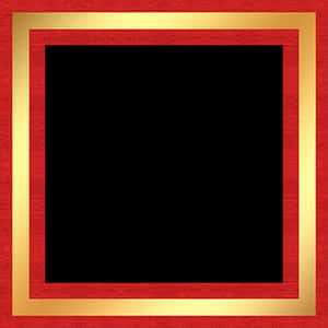 Festive Redand Gold Frame PNG image with transparent background