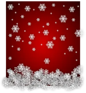 Festive Snowflake Pattern Red Background PNG Image