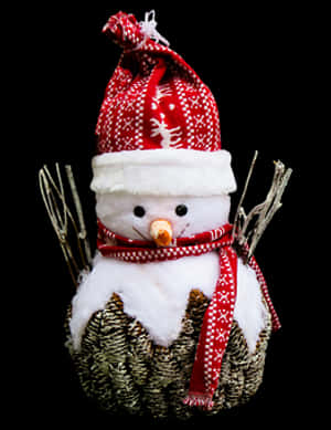 Festive Snowman Decoration PNG image with transparent background
