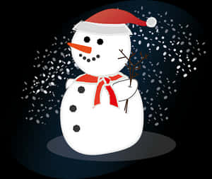 Festive Snowman Illustration PNG image with transparent background