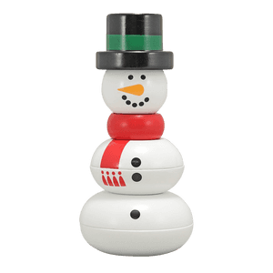 Festive Snowman Toy Figure PNG image with transparent background