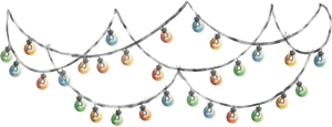 Festive String Lights Illustration PNG Image