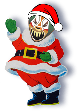 Festive Tiger Santa Costume PNG image with transparent background