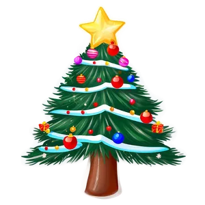 Festive Tree Drawing Png Reo20 PNG Image