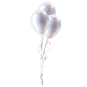 Festive White Balloons Png 5 PNG Image