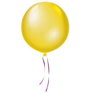 Festive Yellow Balloon Png Cas PNG Image