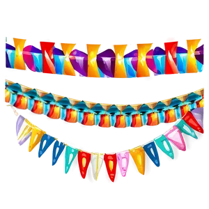 Festoon Party Streamers Png Kmg PNG Image