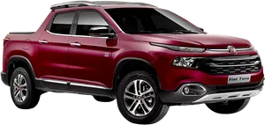 Fiat Toro Pickup Truck Red PNG Image