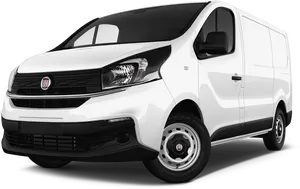 Fiat White Commercial Van PNG Image