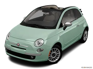 Fiat500 Cabriolet Mint Green PNG Image