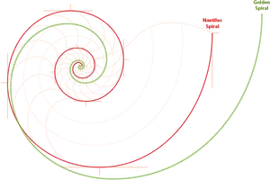 Fibonacci_vs_ Golden_ Spiral_ Comparison PNG Image