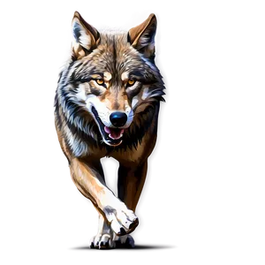 Fierce Alpha Wolf Drawing Png Gxs PNG Image