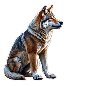 Fierce Alpha Wolf Drawing Png Msp PNG Image