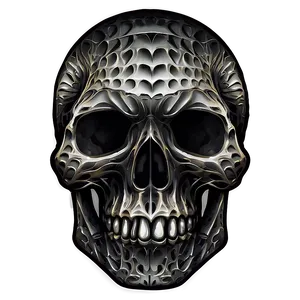 Fierce Black Skull Graphic Png Cbq PNG Image