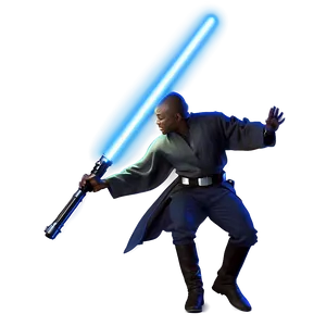 Fierce Blue Lightsaber Battle Png Ofv PNG Image