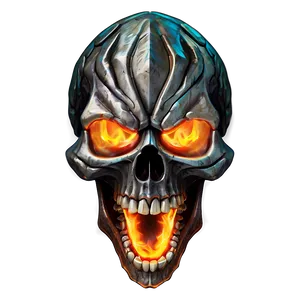 Fierce Flaming Skull Png Bmw PNG Image