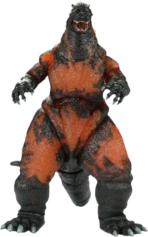 Fierce Godzilla Figure PNG Image