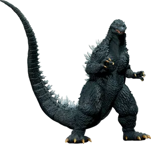 Fierce Godzilla Figure Isolated PNG Image