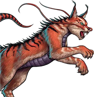 Fierce Lynx Illustration PNG Image