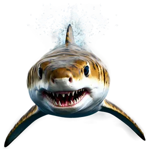 Fierce Tiger Shark Cartoon Png Tor PNG Image