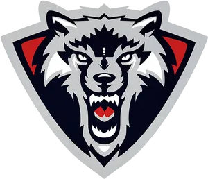 Fierce Wolf Shield Logo PNG Image