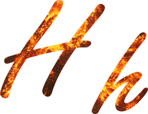 Letter, H, Fire, Embers, Lava, Font, Write, Type, Fonts - Fire Of Letter H, HD Png Download PNG image with transparent background