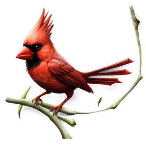 Fiery Cardinal Art Png Ajv81 PNG Image