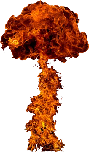 Fiery Explosion Plume PNG Image