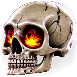 Fiery Eyed Skull Png 32 PNG Image