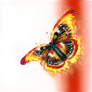 Fiery Glow Butterfly Png 2 PNG Image