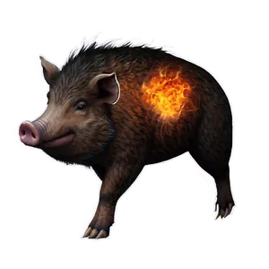 Fiery Hog Png 06252024 PNG Image