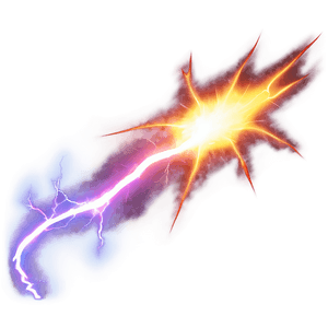 Fiery Lightning Bolt PNG qbt PNG