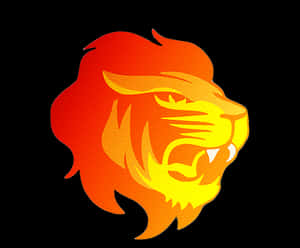 Fiery Lion Graphic PNG image with transparent background