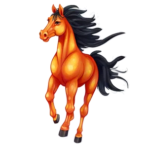 Fiery Mustang Horse Spirit Png Ynu PNG Image